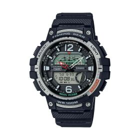 Casio Fishing Timer and Moon Graph Analog-Digital Watch, Black